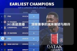 2025英超直播��顶级赛事的未来展望与期待