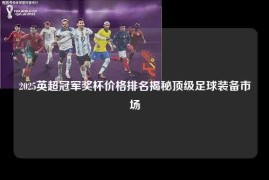 2025英超冠军奖杯价格排名揭秘顶级足球装备市场