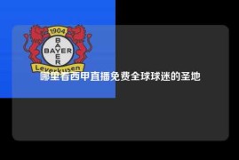 哪里看西甲直播免费全球球迷的圣地