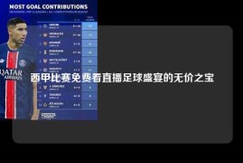 西甲比赛免费看直播足球盛宴的无价之宝