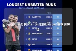 2025法甲积分榜2016一2017回顾2016-2017赛季的辉煌