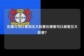 在哪儿可以看到五大联赛在哪里可以观看五大联赛？