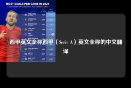 西甲英文全称西甲（Serie A）英文全称的中文翻译