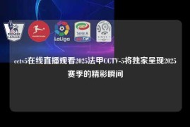 cctv5在线直播观看2025法甲CCTV-5将独家呈现2025赛季的精彩瞬间