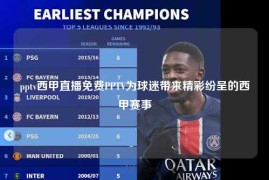 pptv西甲直播免费PPTV为球迷带来精彩纷呈的西甲赛事