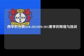 西甲积分榜2020-20212020-2021赛季的辉煌与挑战