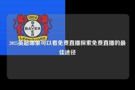 2025英超哪里可以看免费直播探索免费直播的最佳途径