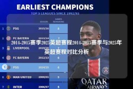 2014-2015赛季2025英超赛程2014-2015赛季与2025年英超赛程对比分析