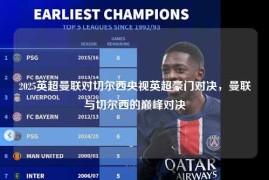 2025英超曼联对切尔西央视英超豪门对决，曼联与切尔西的巅峰对决