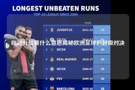 欧冠分组赛什么意思揭秘欧洲足球的超级对决