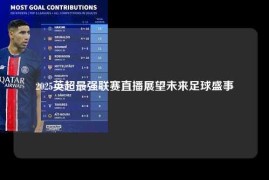 2025英超最强联赛直播展望未来足球盛事