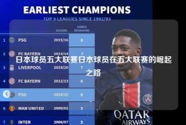 日本球员五大联赛日本球员在五大联赛的崛起之路