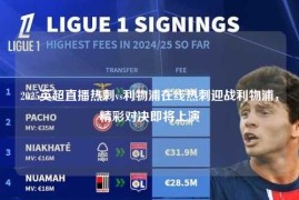 2025英超直播热刺vs利物浦在线热刺迎战利物浦，精彩对决即将上演