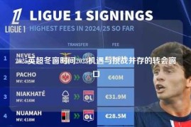 2025英超冬窗时间2023机遇与挑战并存的转会窗口