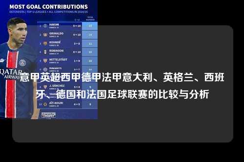 意甲英超西甲德甲法甲意大利、英格兰、西班牙、德国和法国足球联赛的比较与分析第1张-五大联赛直播-五大联赛赛程时间表-五大联赛排名积分榜