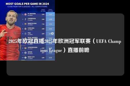 2025年欧冠直播2025年欧洲冠军联赛（UEFA Champions League）直播前瞻第1张-五大联赛直播