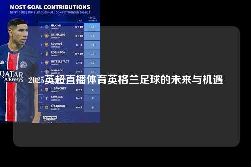 2025英超直播体育英格兰足球的未来与机遇第1张-五大联赛直播