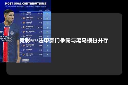 竞彩2025法甲豪门争霸与黑马横扫并存第1张-五大联赛直播