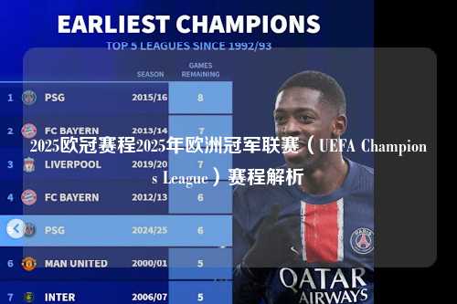 2025欧冠赛程2025年欧洲冠军联赛（UEFA Champions League）赛程解析第1张-五大联赛直播
