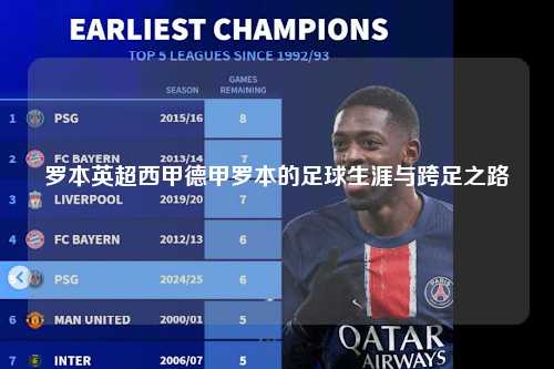 罗本英超西甲德甲罗本的足球生涯与跨足之路第1张-五大联赛直播