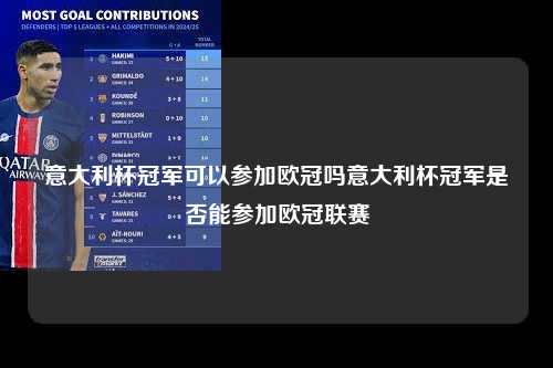 意大利杯冠军可以参加欧冠吗意大利杯冠军是否能参加欧冠联赛第1张-五大联赛直播