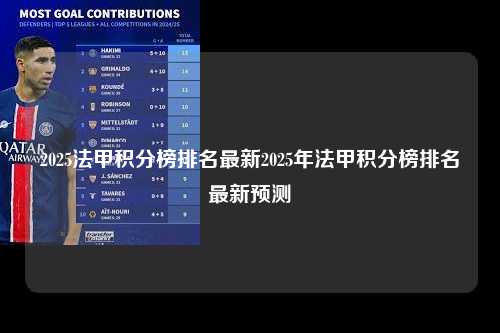 2025法甲积分榜排名最新2025年法甲积分榜排名最新预测第1张-五大联赛直播
