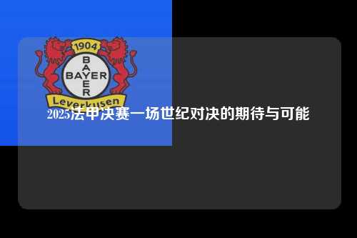 2025法甲决赛一场世纪对决的期待与可能第1张-五大联赛直播