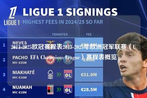 2013-2025欧冠赛程表2013-2025年欧洲冠军联赛（UEFA Champions League）赛程表概览第1张-五大联赛直播