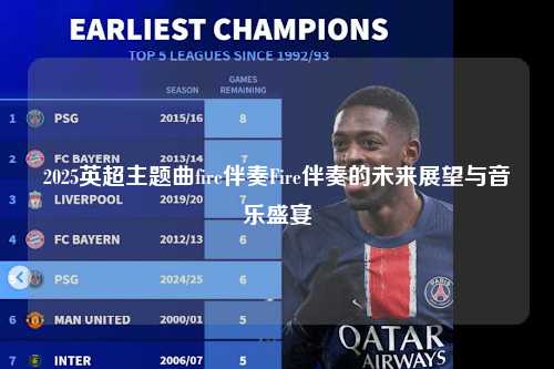 2025英超主题曲fire伴奏Fire伴奏的未来展望与音乐盛宴第1张-五大联赛直播