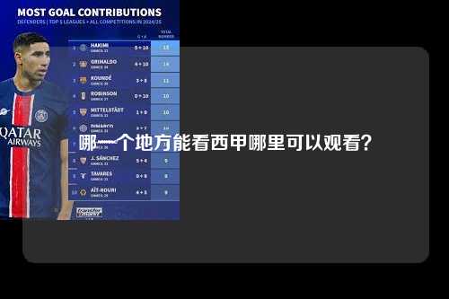 哪一个地方能看西甲哪里可以观看？第1张-五大联赛直播