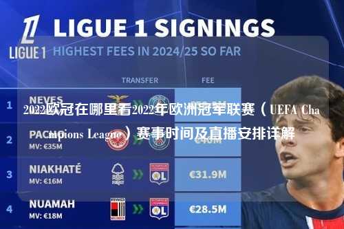 2022欧冠在哪里看2022年欧洲冠军联赛（UEFA Champions League）赛事时间及直播安排详解第1张-五大联赛直播