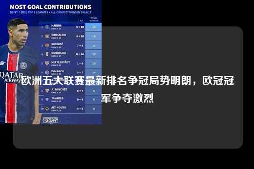 欧洲五大联赛最新排名争冠局势明朗，欧冠冠军争夺激烈第1张-五大联赛直播