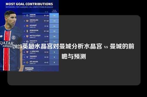 2025英超水晶宫对曼城分析水晶宫 vs 曼城的前瞻与预测第1张-五大联赛直播