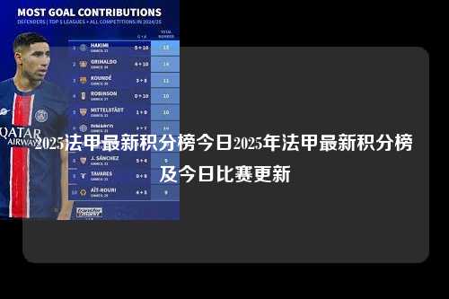 2025法甲最新积分榜今日2025年法甲最新积分榜及今日比赛更新第1张-五大联赛直播
