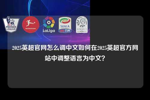 2025英超官网怎么调中文如何在2025英超官方网站中调整语言为中文？第1张-五大联赛直播
