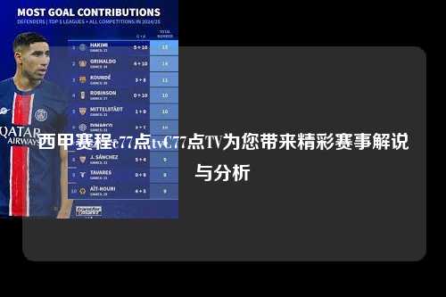 西甲赛程c77点tvC77点TV为您带来精彩赛事解说与分析第1张-五大联赛直播