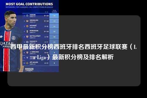西甲最新积分榜西班牙排名西班牙足球联赛（La Liga）最新积分榜及排名解析第1张-五大联赛直播
