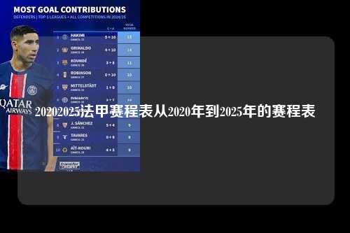 20202025法甲赛程表从2020年到2025年的赛程表第1张-五大联赛直播
