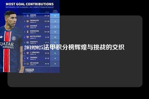 20192025法甲积分榜辉煌与挑战的交织第1张-五大联赛直播
