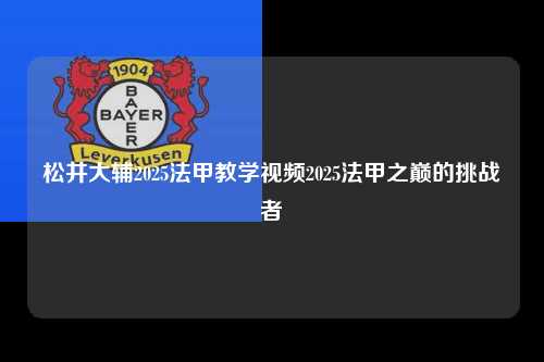 松井大辅2025法甲教学视频2025法甲之巅的挑战者第1张-五大联赛直播