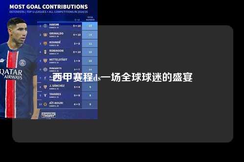 西甲赛程ds一场全球球迷的盛宴第1张-五大联赛直播