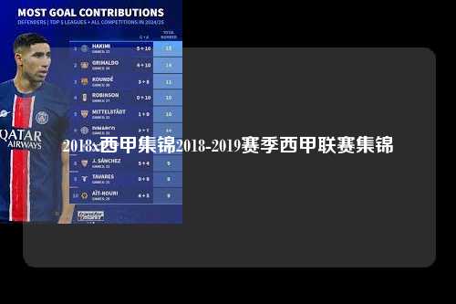 2018x西甲集锦2018-2019赛季西甲联赛集锦第1张-五大联赛直播