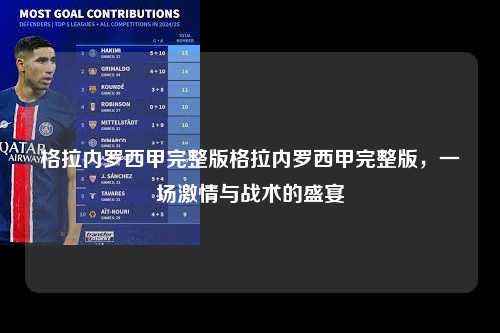 格拉内罗西甲完整版格拉内罗西甲完整版，一场激情与战术的盛宴第1张-五大联赛直播