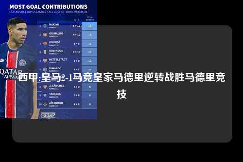 西甲:皇马2-1马竞皇家马德里逆转战胜马德里竞技第1张-五大联赛直播