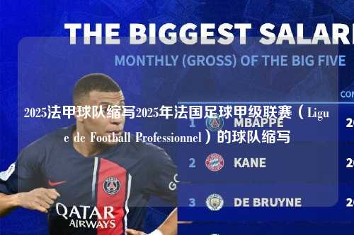 2025法甲球队缩写2025年法国足球甲级联赛（Ligue de Football Professionnel）的球队缩写第1张-五大联赛直播