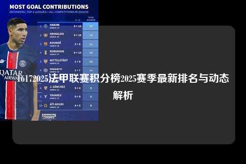 16172025法甲联赛积分榜2025赛季最新排名与动态解析第1张-五大联赛直播