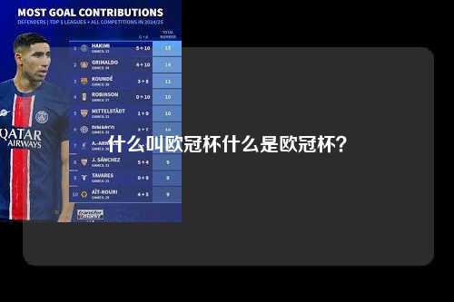 什么叫欧冠杯什么是欧冠杯？第1张-五大联赛直播
