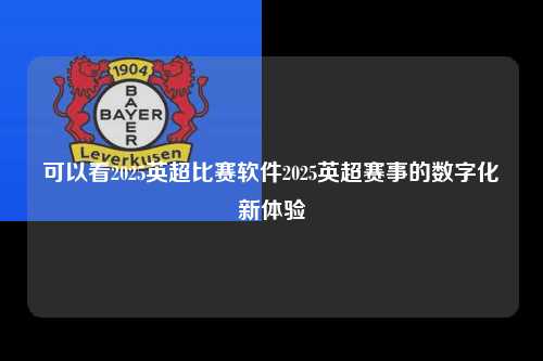 可以看2025英超比赛软件2025英超赛事的数字化新体验第1张-五大联赛直播